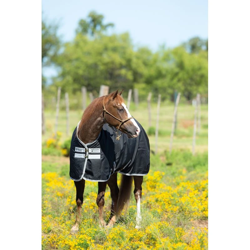 Amigo Stock Horse Turnout 200g - Black/Silver/Black 4 Amigo Stock Horse Turnout 200g - Black/Silver/Black - Image 2
