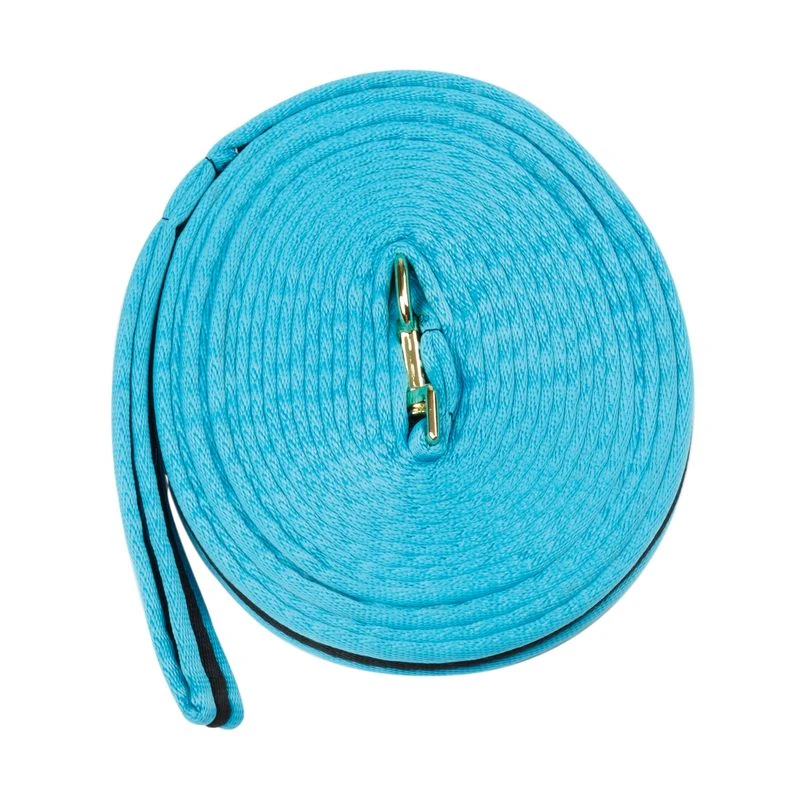 Kincade Brights Two Tone Padded Lunging Line - Aqua/Black 3 Kincade Brights Two Tone Padded Lunging Line - Aqua/Black