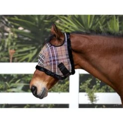 Kensington Fly Mask W/Plush Fleece Trim - Deluxe Black -Equestrian Supplies 340967 800 800