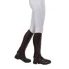 Saxon Kids' Syntovia Half Chaps - Brown 2 Saxon Kids' Syntovia Half Chaps - Brown -Equestrian Supplies 344078 800 800