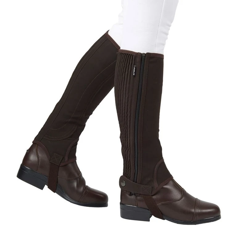 Dublin Kids' Easy-Care Half Chaps II - Brown 3 Dublin Kids' Easy-Care Half Chaps II - Brown