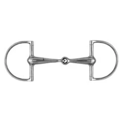 Korsteel Stainless Steel Thick Hollow Mouth Hunter Dee Ring Snaffle Bit