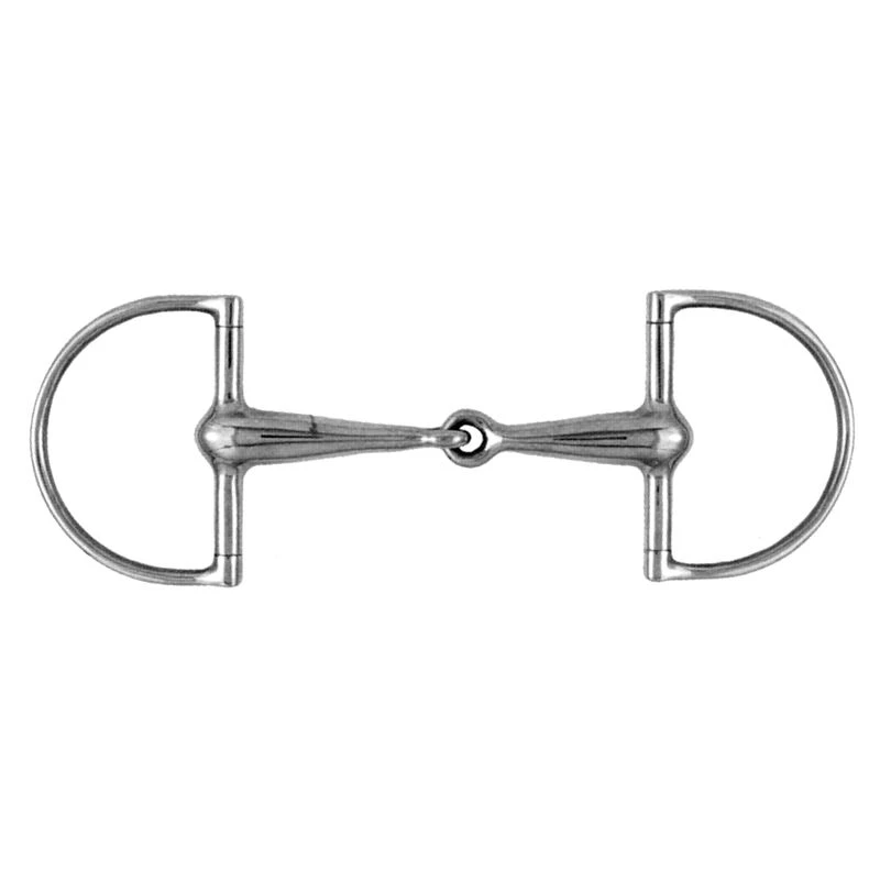 Korsteel Stainless Steel Thick Hollow Mouth Hunter Dee Ring Snaffle Bit 3 Korsteel Stainless Steel Thick Hollow Mouth Hunter Dee Ring Snaffle Bit