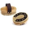 Equi-Essentials Wood Back Horse Hair Horseshoe Body Brush - Natural -Equestrian Supplies 351543 800 800