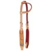Western Rawhide Country Legend Buckstitch And Flower One Ear Headstall - Chestnut -Equestrian Supplies 360366 800 800