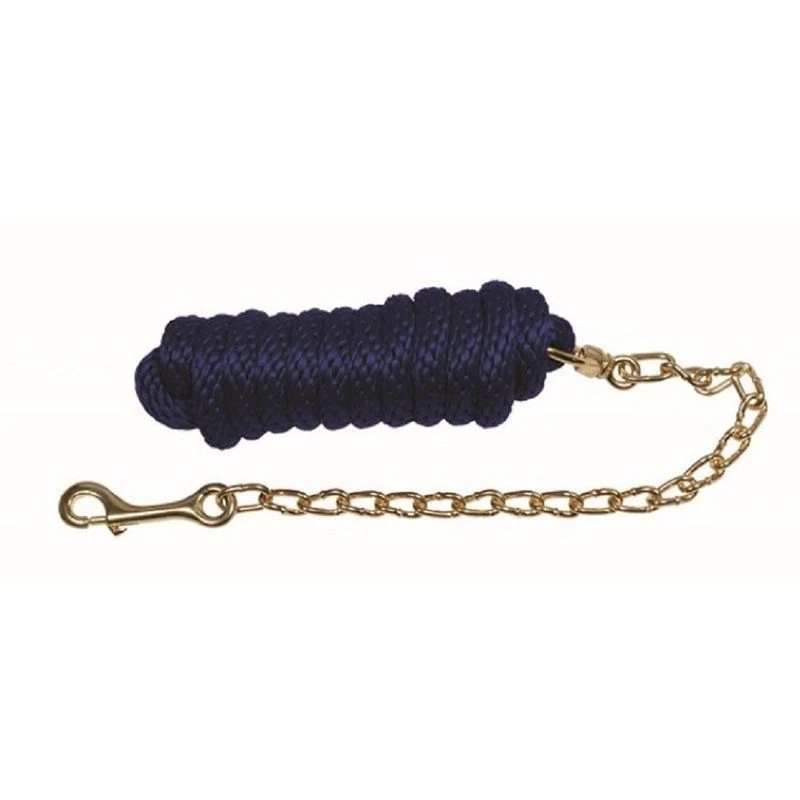 Western Rawhide Signature Classic Lead Rope W/Chain - Navy 3 Western Rawhide Signature Classic Lead Rope W/Chain - Navy