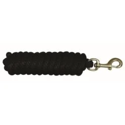 Western Rawhide 10' Poly Lead W/Brass Plated Snap - Black