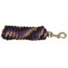 Western Rawhide 10' Poly Lead W/Brass Plated Snap - Black/Purple/Tan -Equestrian Supplies 360632 800 800