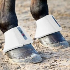 Horze Pro Bell Boots - White 7 Horze Pro Bell Boots - White -Equestrian Supplies 382714 800 800