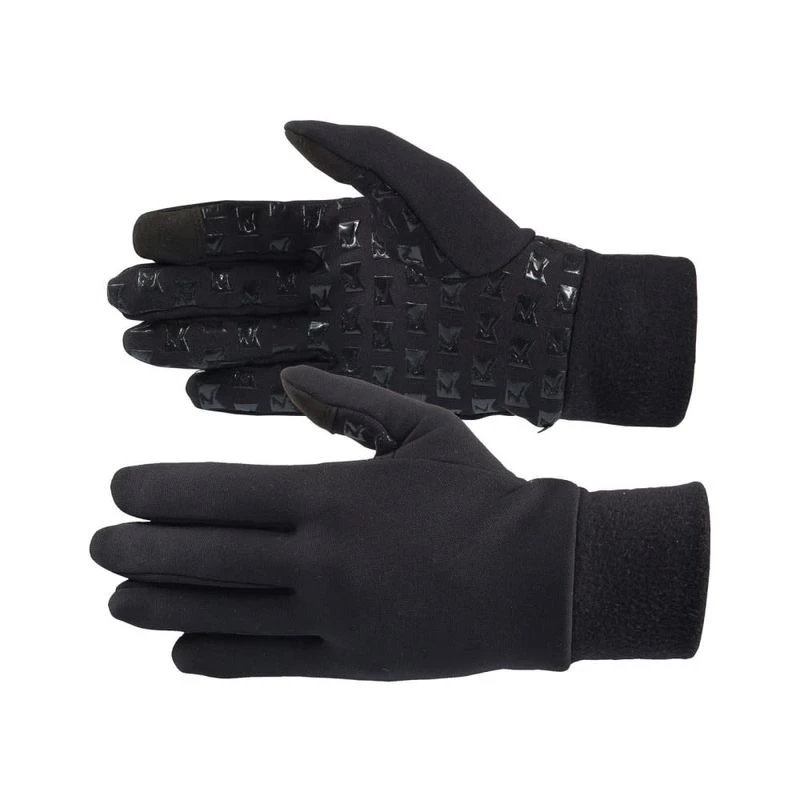 Horze Avery Silicone Grip Fleece Gloves - Black 3 Horze Avery Silicone Grip Fleece Gloves - Black