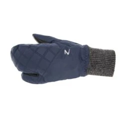 Horze Padded Three Finger Winter Mittens - Peacoat Dark Blue -Equestrian Supplies 388337 800 800