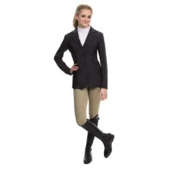 Ovation Women's Elegance Hybrid Show Coat - Black -Equestrian Supplies 393810 800 800