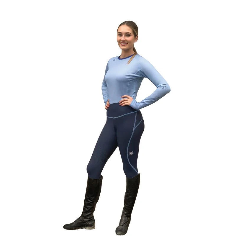 Romfh Women's Lucy Long Sleeve Tech Tee - Cerulean/Aqua Marine 3 Romfh Women's Lucy Long Sleeve Tech Tee - Cerulean/Aqua Marine