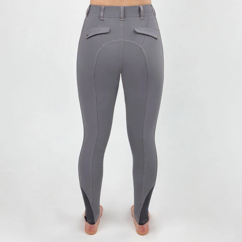 Irideon Women's Camber Knee Patch Breeches - Dove Grey 5 Irideon Women's Camber Knee Patch Breeches - Dove Grey - Image 3