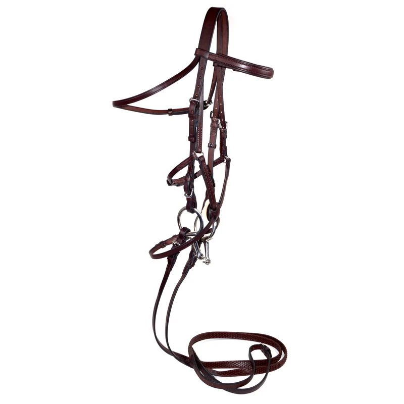 Nunn Finer Fairhill Figure 8 Event Bridle - Havana/Zinc 3 Nunn Finer Fairhill Figure 8 Event Bridle - Havana/Zinc