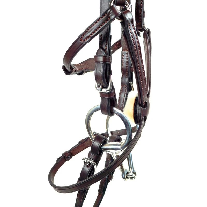 Nunn Finer Fairhill Figure 8 Event Bridle - Havana/Zinc 5 Nunn Finer Fairhill Figure 8 Event Bridle - Havana/Zinc - Image 3