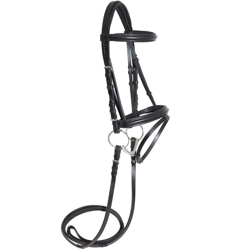 Nunn Finer Charlotte Flash Dressage Bridle - Black 3 Nunn Finer Charlotte Flash Dressage Bridle - Black