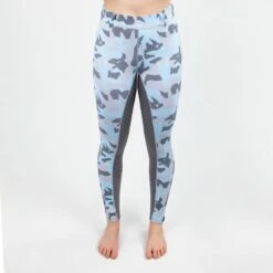 Irideon Kids' Horsehead Camo Tights - Energy Blue 7 Irideon Kids' Horsehead Camo Tights - Energy Blue -Equestrian Supplies 407975 800 800