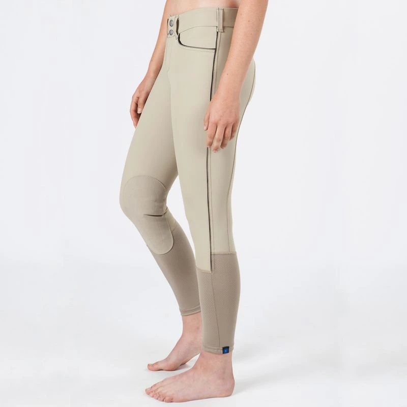 Irideon Women's Hampshire Knee Patch Breeches - Classic Tan/Black 3 Irideon Women's Hampshire Knee Patch Breeches - Classic Tan/Black