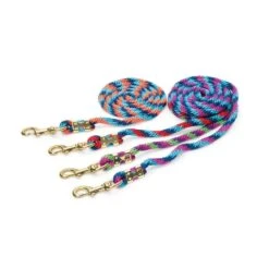 Shires Topaz 8ft Lead Rope - Navy/Red/Turquoise