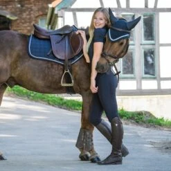 Horze Women's Limited Edition Saphira Ventilated Full Seat Breeches - Dark Navy -Equestrian Supplies 416054 800 800