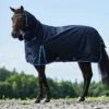 Horze Glasgow Medium Weight Combo Turnout Blanket 150g - Dark Blue -Equestrian Supplies 417070 800 800