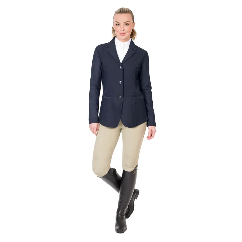 Ovation Women's Signature AirFlex 3-Button Show Coat - Navy 3 Ovation Women's Signature AirFlex 3-Button Show Coat - Navy
