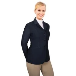 Ovation Women's Signature AirFlex 3-Button Show Coat - Navy 7 Ovation Women's Signature AirFlex 3-Button Show Coat - Navy -Equestrian Supplies 422761 800 800