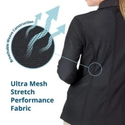 Ovation Women's Signature AirFlex 3-Button Show Coat - Navy 9 Ovation Women's Signature AirFlex 3-Button Show Coat - Navy -Equestrian Supplies 422763 800 800