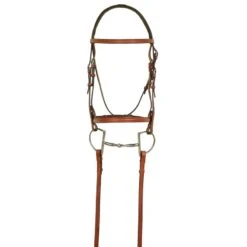 Aramas Plain Raised Bridle W/Lace Reins - Chestnut