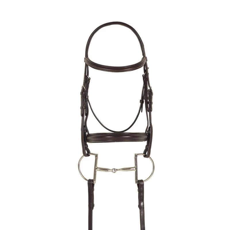 Ovation Breed Plain Raised Padded Draft Cross Bridle - Brown 3 Ovation Breed Plain Raised Padded Draft Cross Bridle - Brown