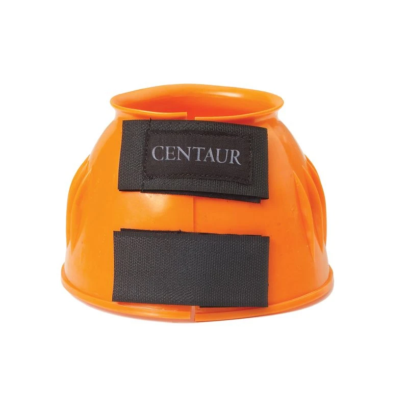 Centaur PVC Ribbed Double Hook And Loop Bell Boots - Orange 3 Centaur PVC Ribbed Double Hook And Loop Bell Boots - Orange