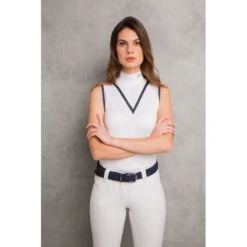 Alessandro Albanese Women's Mina Technical Sleeveless Top - White 7 Alessandro Albanese Women's Mina Technical Sleeveless Top - White -Equestrian Supplies 443491 800 800