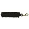 Western Rawhide 3/4" Cotton Lead Rope W/Bolt Snap - Black -Equestrian Supplies 443802 800 800
