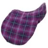 Centaur Close Contact Fleece Saddle Cover - Orchid Plaid -Equestrian Supplies 444046 800 800