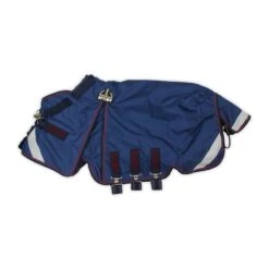 Rambo Optimo Turnout Outer Only - Navy/Burgundy/Teal/Navy