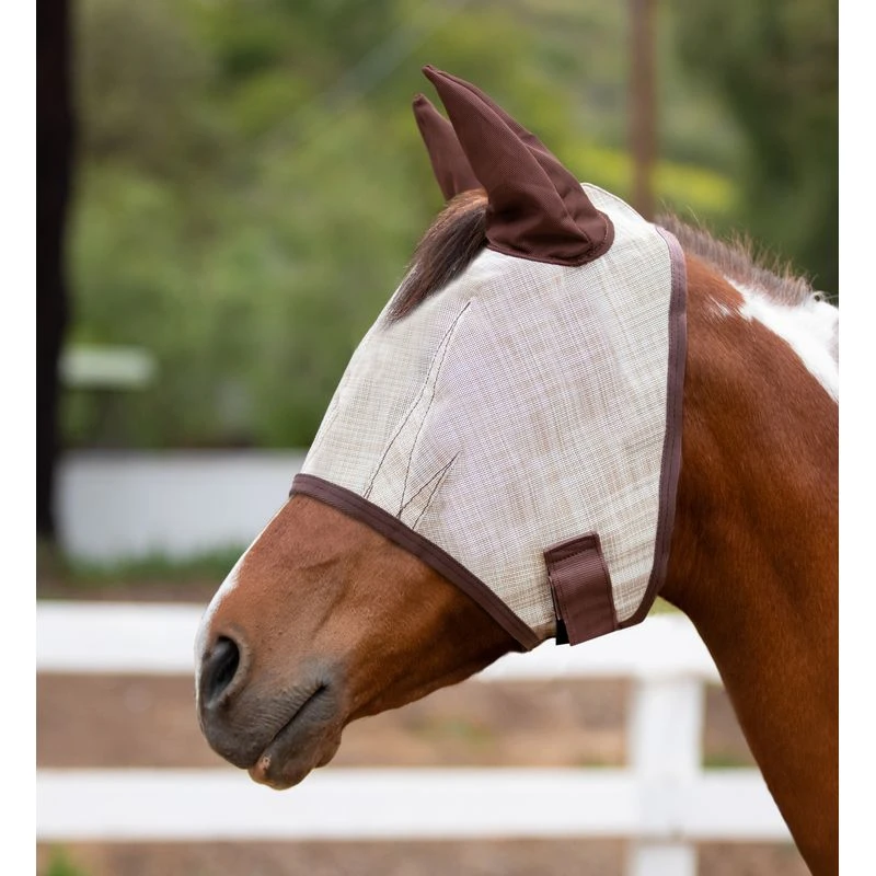 Kensington Signature Fly Mask W/Web Trim, Ears And Forelock Hole - Desert Sand 3 Kensington Signature Fly Mask W/Web Trim, Ears And Forelock Hole - Desert Sand