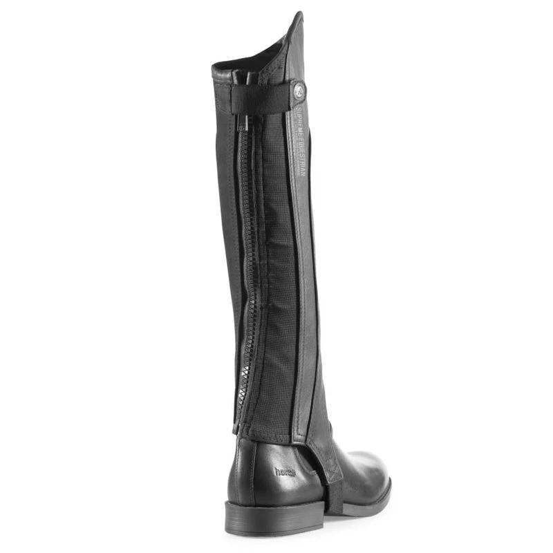 Horze Quinton Leather Half Chaps - Black 5 Horze Quinton Leather Half Chaps - Black - Image 3