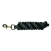Roma Cotton Deluxe Lead - Black/Grey 1 Roma Cotton Deluxe Lead - Black/Grey -Equestrian Supplies 451567 800 800
