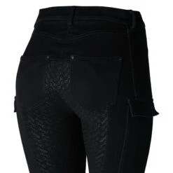 Horze Women's Limited Edition Ivy Full Seat Cargo Breeches - Black -Equestrian Supplies 452372 800 800