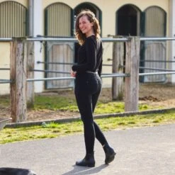 Horze Women's Limited Edition Ivy Full Seat Cargo Breeches - Black -Equestrian Supplies 452373 800 800