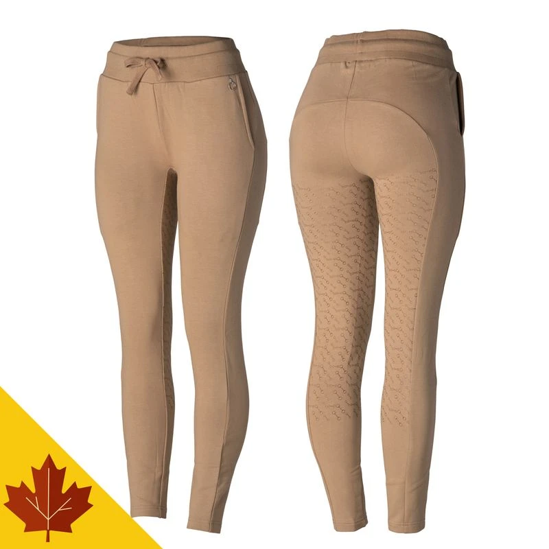 Horze Women's Sara Organic Cotton Tights - Chantarelle Beige 3 Horze Women's Sara Organic Cotton Tights - Chantarelle Beige