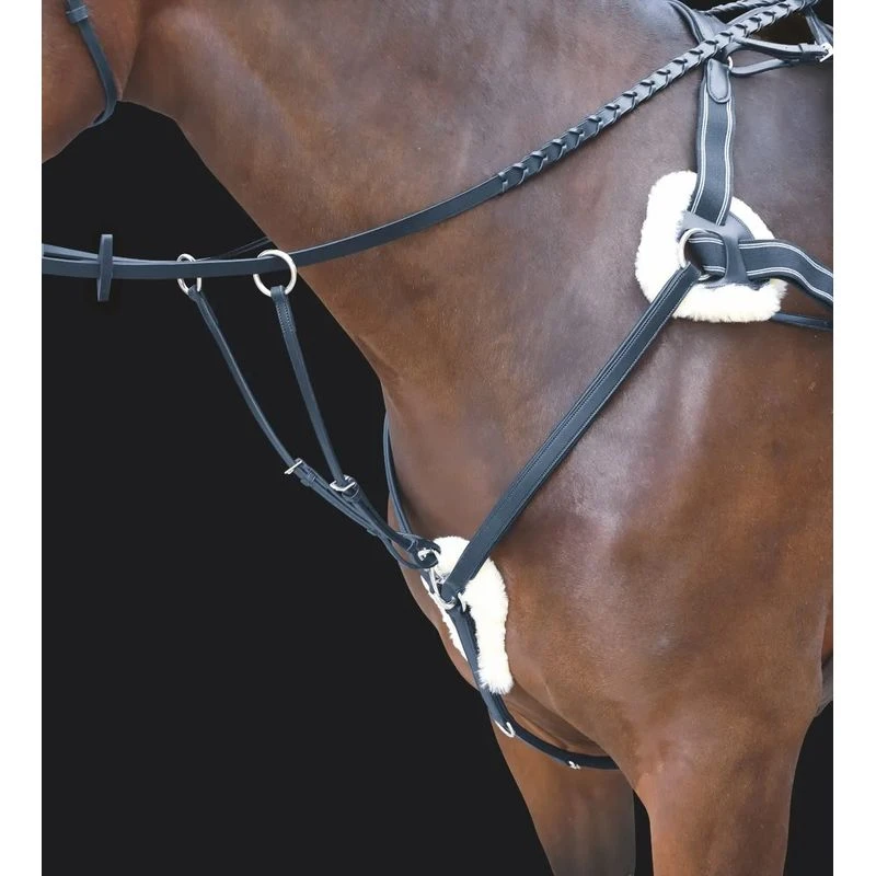 Shires Rossano 5-Point Breastplate - Black 3 Shires Rossano 5-Point Breastplate - Black