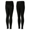 Horze Kids' Tara High Waist Full Seat Breeches - Black 1 Horze Kids' Tara High Waist Full Seat Breeches - Black -Equestrian Supplies 476305 800 800