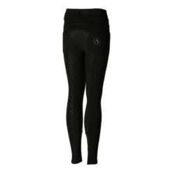 Horze Kids' Tara High Waist Full Seat Breeches - Black 8 Horze Kids' Tara High Waist Full Seat Breeches - Black -Equestrian Supplies 476307 800 800