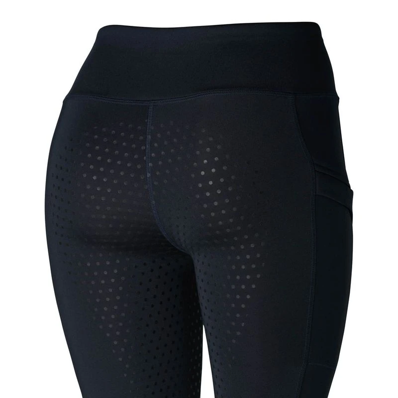 Horze Women's Gwen Full Seat Leggings W/Mesh - Dark Blue 4 Horze Women's Gwen Full Seat Leggings W/Mesh - Dark Blue - Image 2