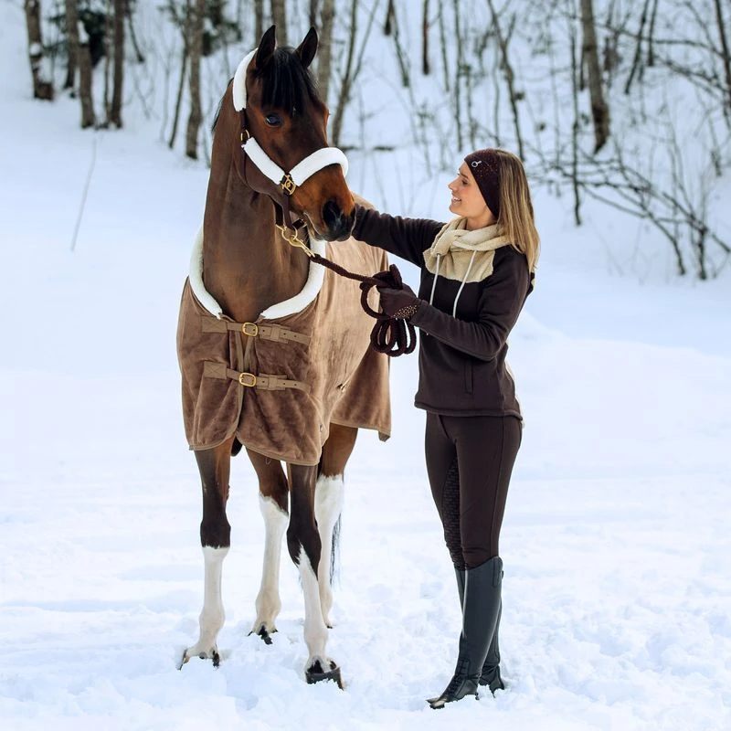 Horze Women's Rhea Full Seat Thermo Breeches W/Back Pockets - After Dark Brown 5 Horze Women's Rhea Full Seat Thermo Breeches W/Back Pockets - After Dark Brown - Image 3