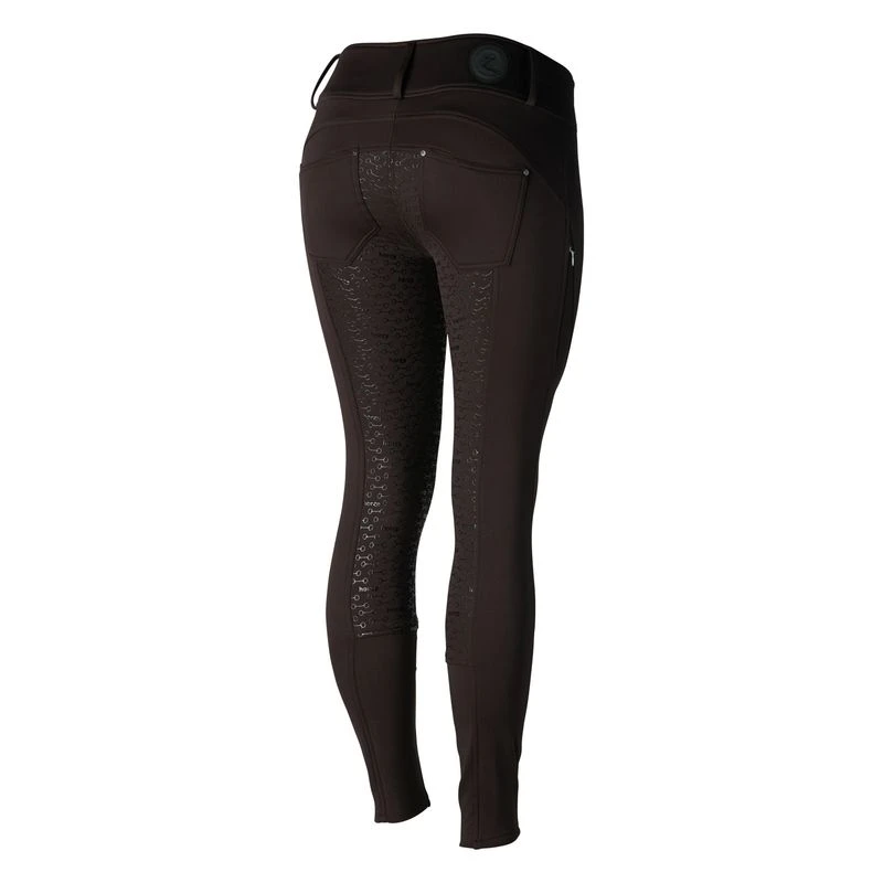 Horze Women's Rhea Full Seat Thermo Breeches W/Back Pockets - After Dark Brown 8 Horze Women's Rhea Full Seat Thermo Breeches W/Back Pockets - After Dark Brown - Image 6