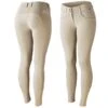Horze Women's Meghan Silicone Knee Patch Breeches - Plaza Taupe Light Brown/Plaza Taupe Light Brown -Equestrian Supplies 478290 800 800