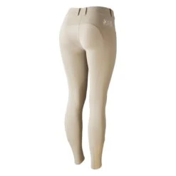 Horze Women's Meghan Silicone Knee Patch Breeches - Plaza Taupe Light Brown/Plaza Taupe Light Brown -Equestrian Supplies 478292 800 800